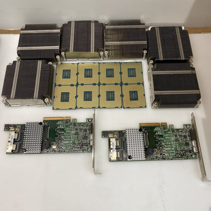 Intel Xeon E5-2609 v2 CPUs, Heatsink & RAID Card Job Lot