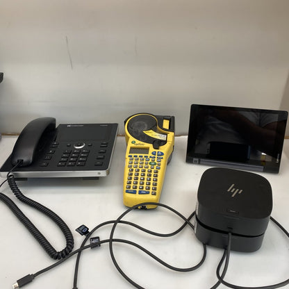 Mixed Lot Lenovo Tablet HP Universal Dock AudioCodes C450HD Phone DXPERT Labeler