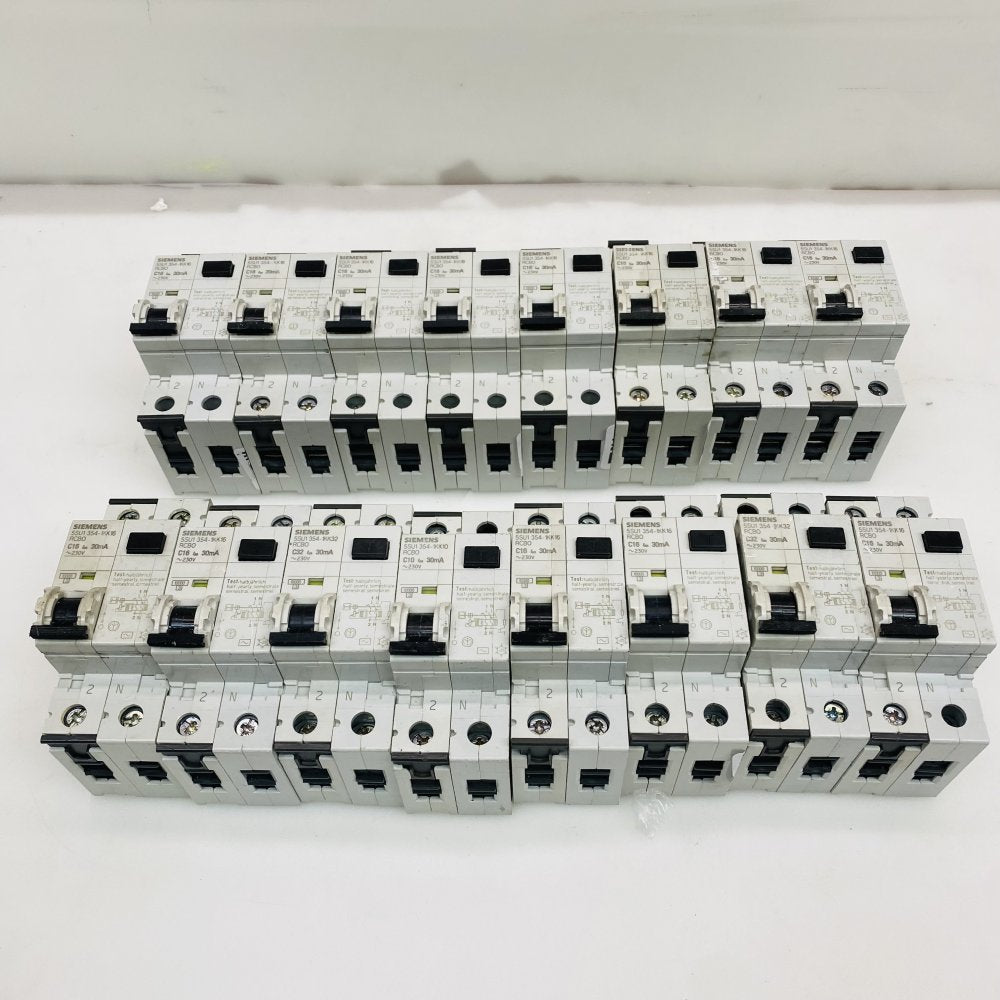 Siemens 5SU1 354-1KK16 C16 30mA RCBO 230V Used Lot of 16