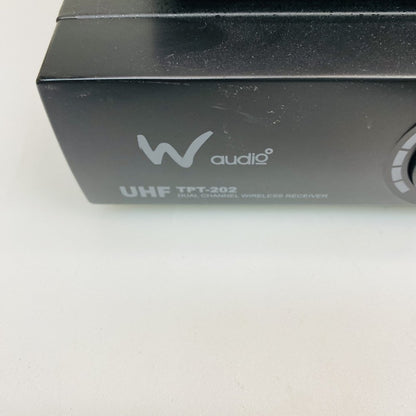 W Audio TPT-202 UHF Dual-Channel Wireless Microphone Receiver Bundle Used