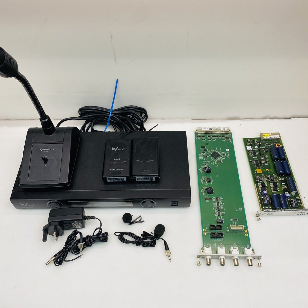 W Audio TPT-202 UHF Dual-Channel Wireless Microphone Receiver Bundle Used