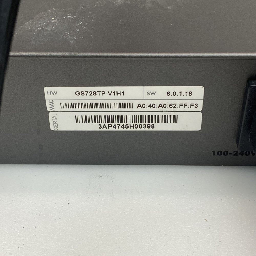 NETGEAR ProSafe GS728TP v1H1 24-Port Gigabit PoE Smart Managed Switch