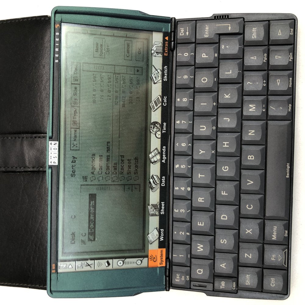Psion Series 5 8MB PDA QWERTY Organizer with Leather Case and Stylus
