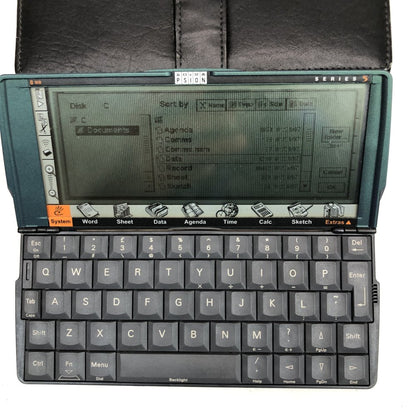 Psion Series 5 8MB PDA QWERTY Organizer with Leather Case and Stylus