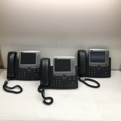 Cisco 7970G IP Phone Lot of 3 Color Touchscreen VoIP - NO PSU