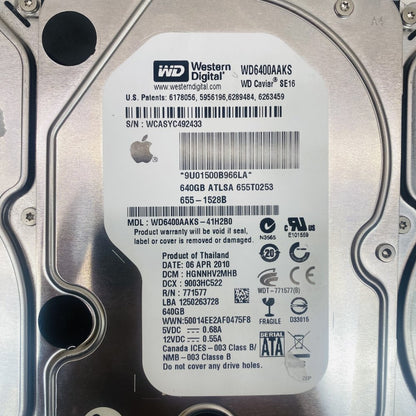 Seagate ST500DM002 500GB & WD WD6400AAKS 640GB SATA HDD Lot of 3