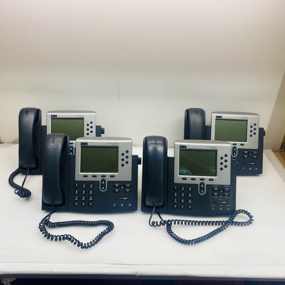 Cisco CP-7960G IP Phones 4-Pack VoIP Desk Phones Cisco CallManager - NO PSU