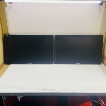 2x Lenovo ThinkVision E2323 23" LED Monitor Dual Screen Setup Pair - DVI VGA