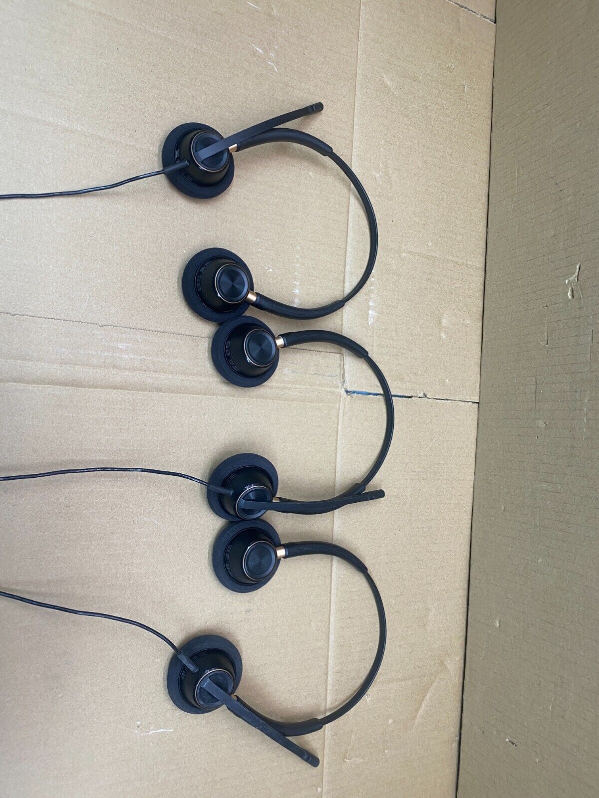 Plantronics Noise-Cancelling Headset HW520 Duo Mic Wired Black (3 Units)
