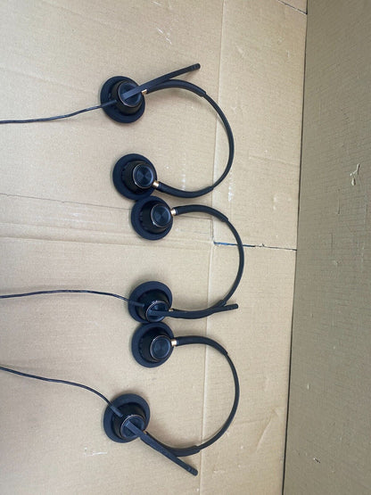 Plantronics Noise-Cancelling Headset HW520 Duo Mic Wired Black (3 Units)