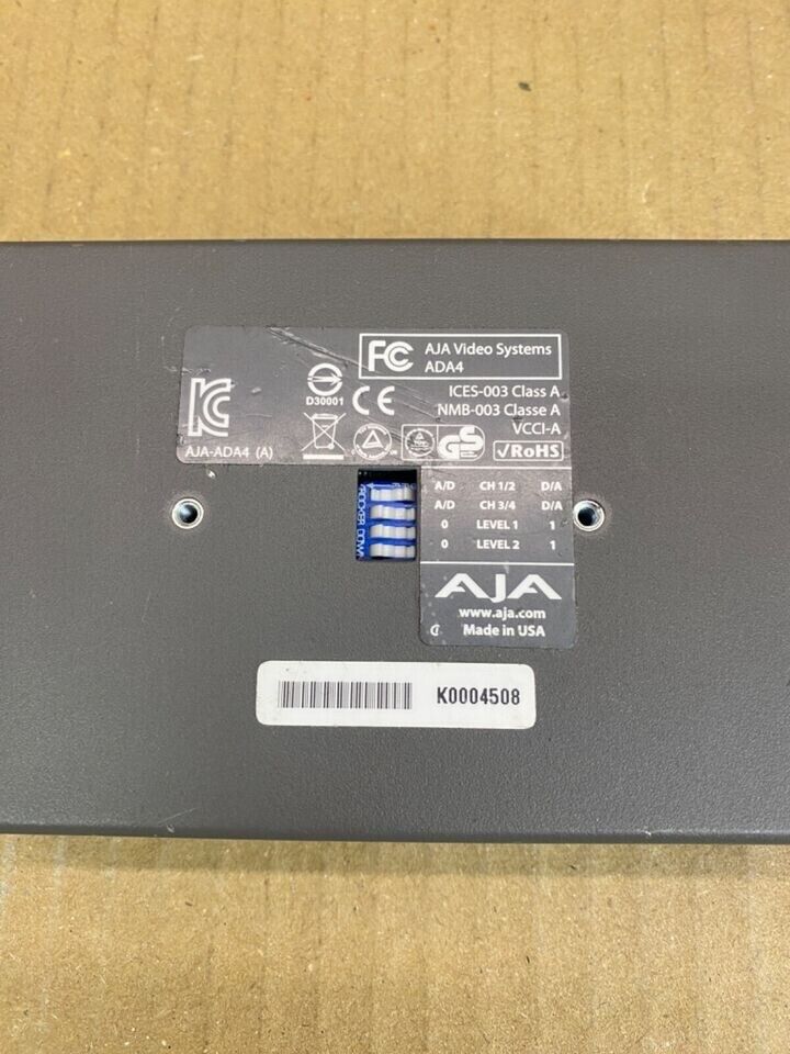 Broadcast Bi-Directional Audio A/D D/A Converter AJA ADA4 XLR 1080p