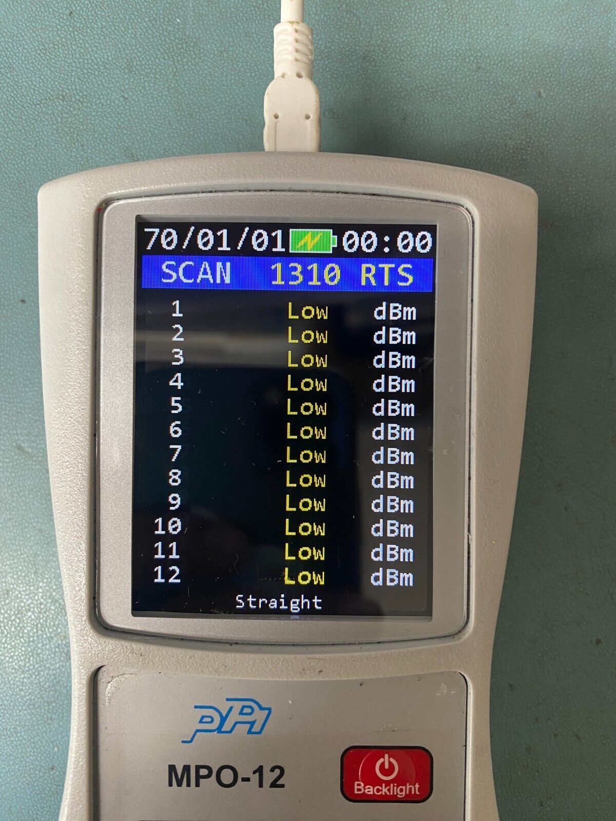 Professional MPO-12 Optical Power Meter Data Center Fiber, Ethernet Ready