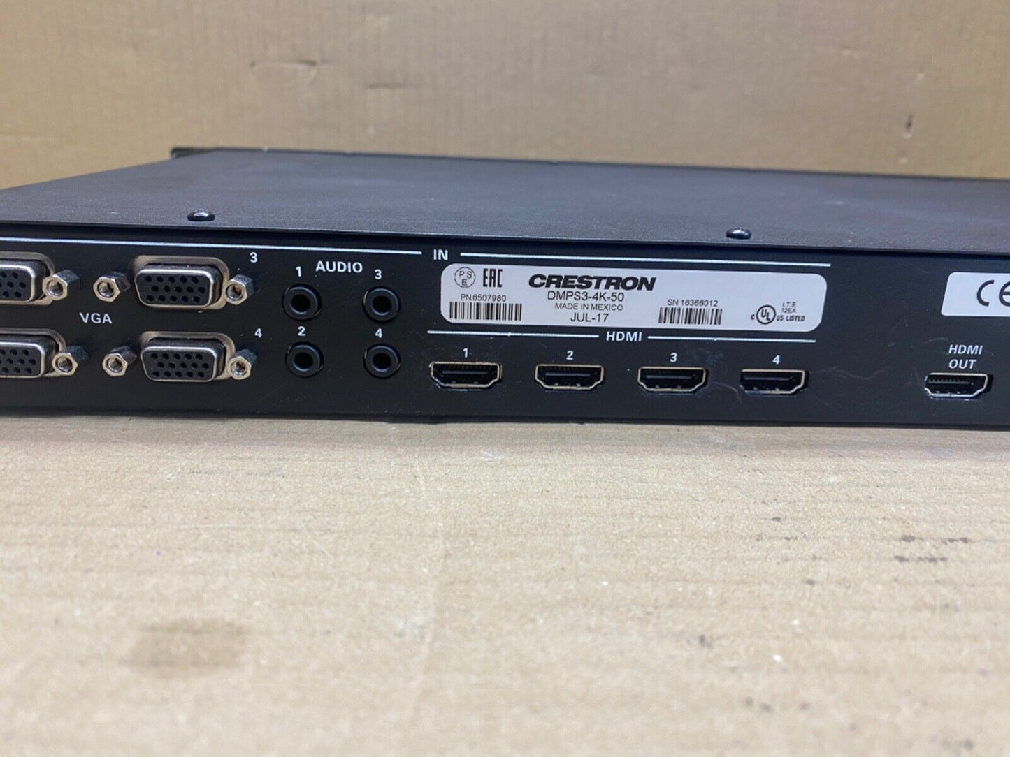 Professional 4K AV Presentation System, Crestron DMPS3-4K-50, 5 HDMI Inputs