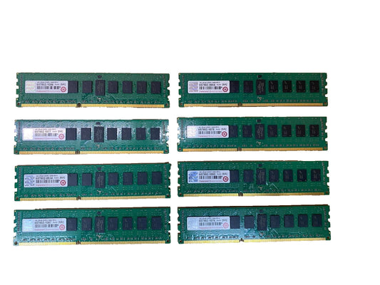 Transcend 32GB (8x4GB) DDR3 1600MHz RAM 2Rx8 Tested Good Memory Kit