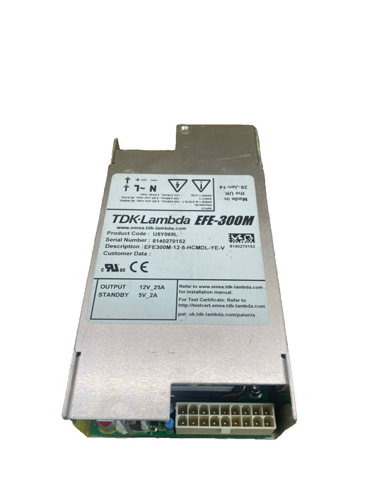 Industrial AC/DC Power Supply, 12V 25A TDK-Lambda EFE300M, 300W, High Efficiency