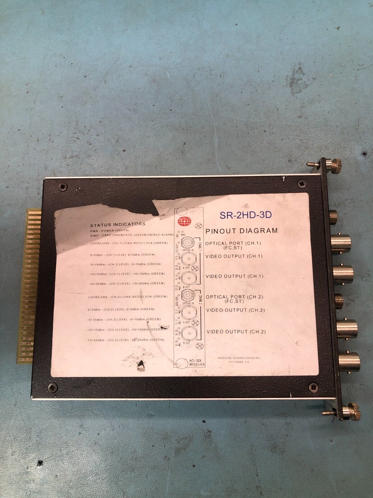 Broadcast Optical HD SDI Receiver Meridian SR-2HD-3D Pro 2-Ch 1080p