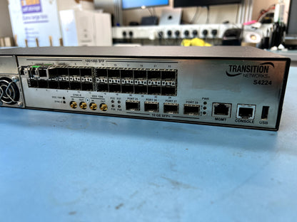 10G Carrier Ethernet Switch, Transition Networks S4224, 24-Port, Rack-mount