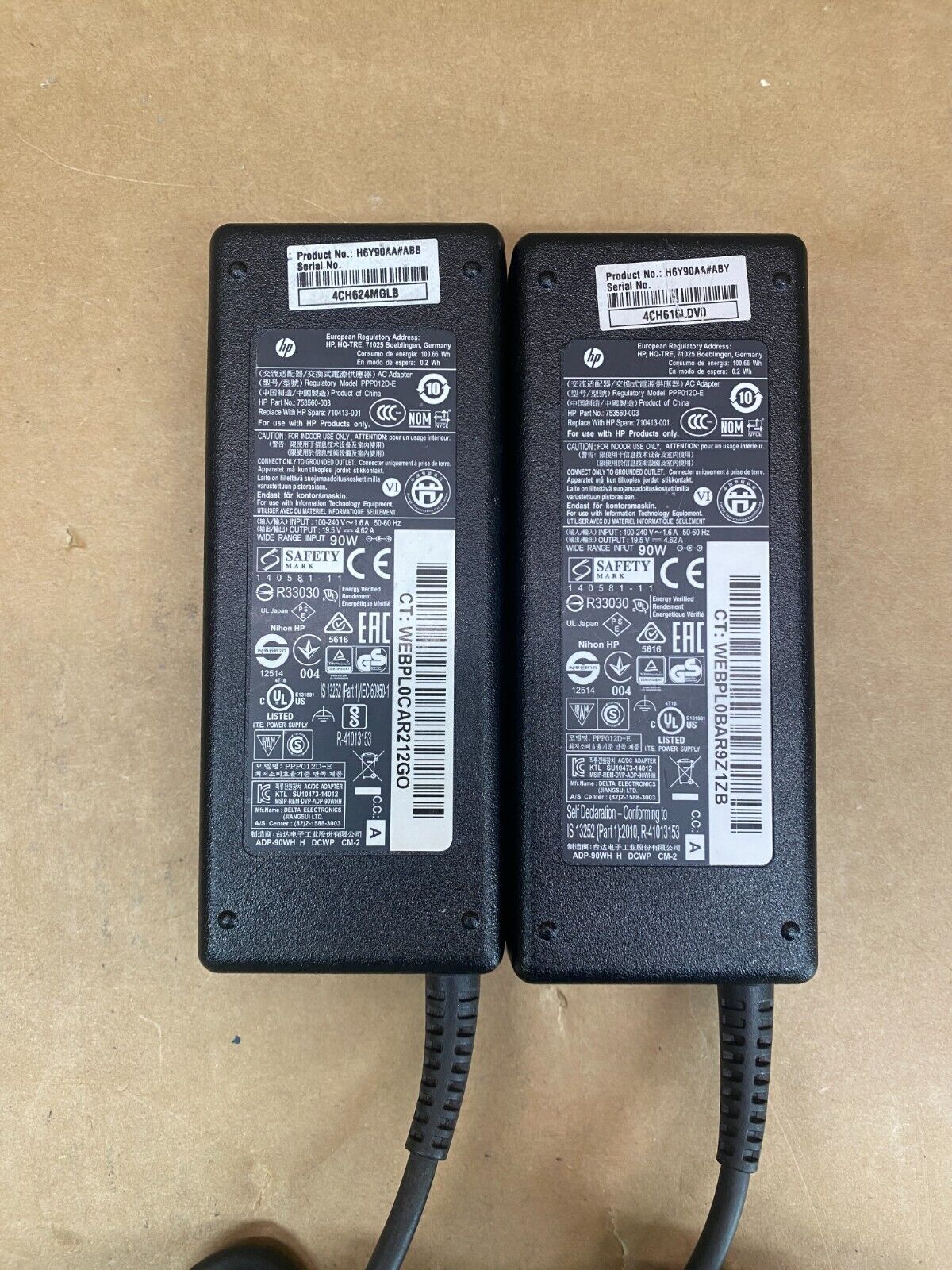 Genuine HP 90W 19.5V Laptop Power Adapter Charger 4.62A AC Adapter