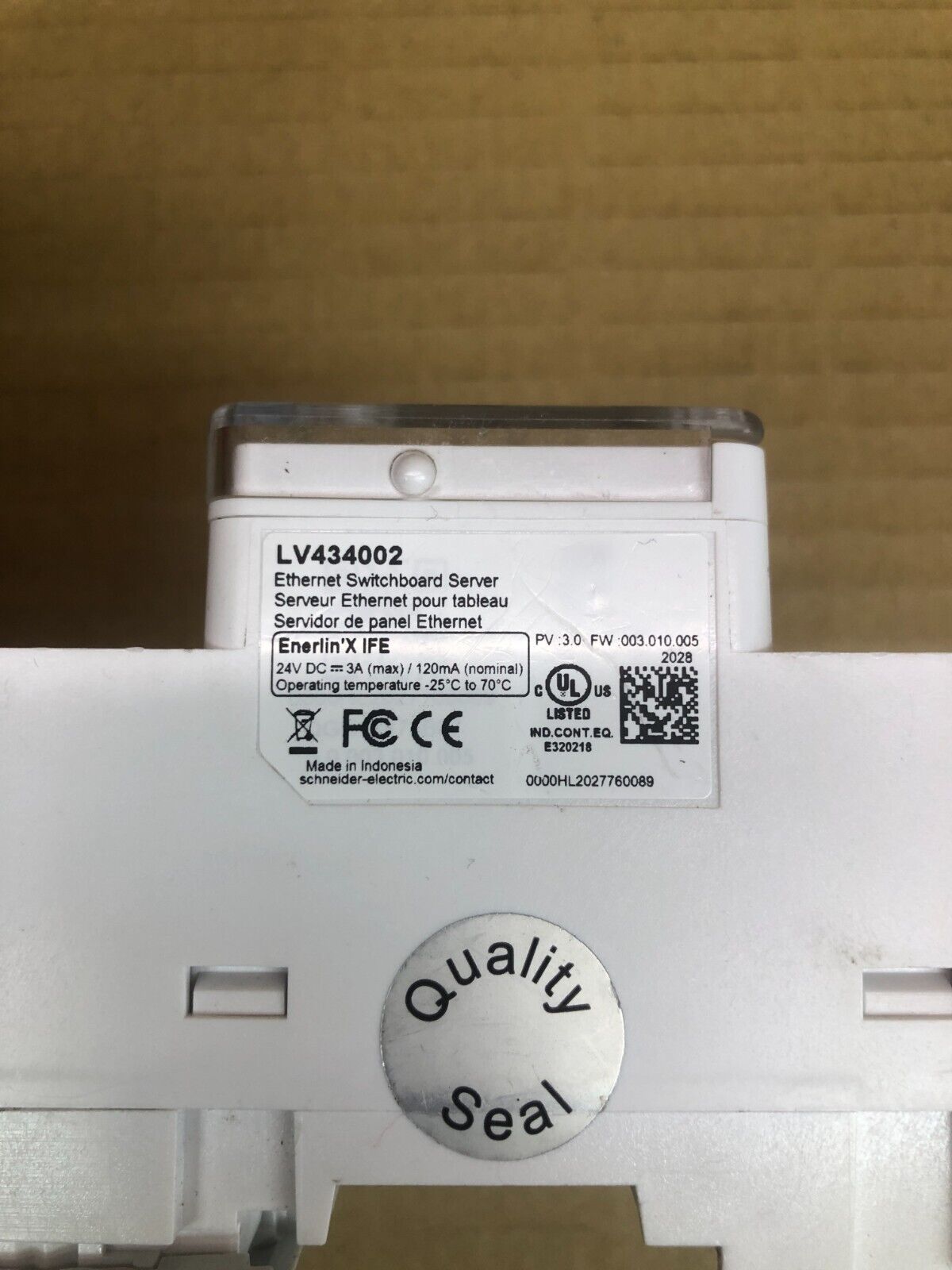 Industrial TCP Modbus Ethernet Module Schneider Enerlin'X IFE DIN Rail