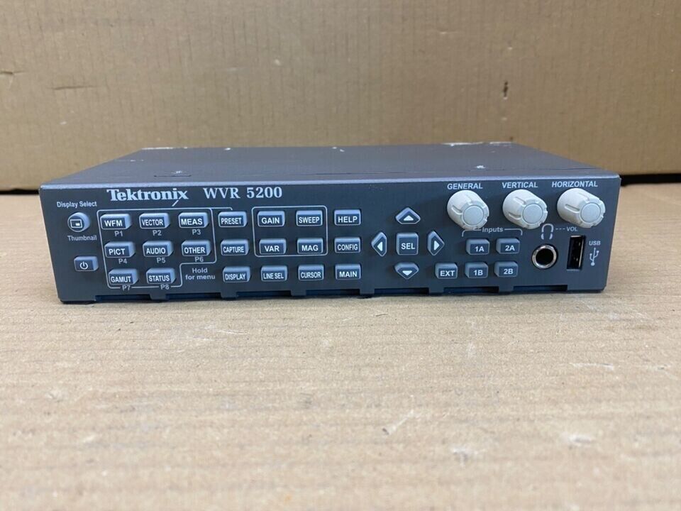 Broadcast HD SD Rasterizer 3G SDI DVI Ethernet USB Headphone Tektronix WVR5200