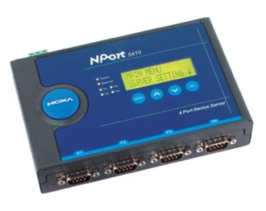 Industrial 4-Port RS-232 Serial Device Server NPort 5410 TCP UDP LCD