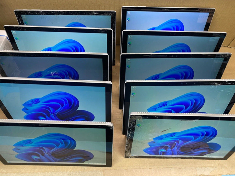 Microsoft Surface Pro 4 Bundle Win 11 Pro Cracked Screens Lot of 10