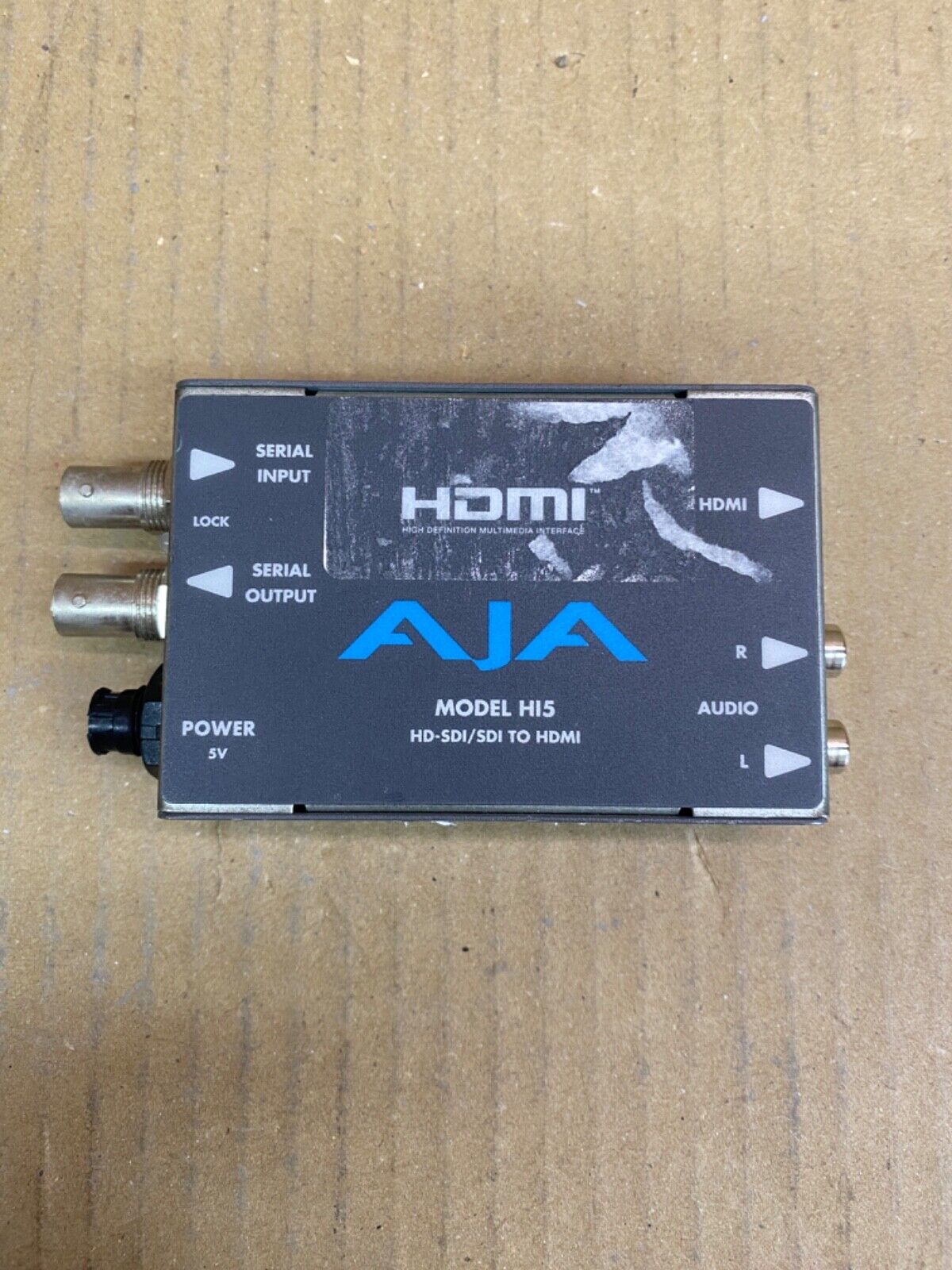 Broadcast SDI to HDMI Converter 8-Channel Audio AJA HI5 1080p Support