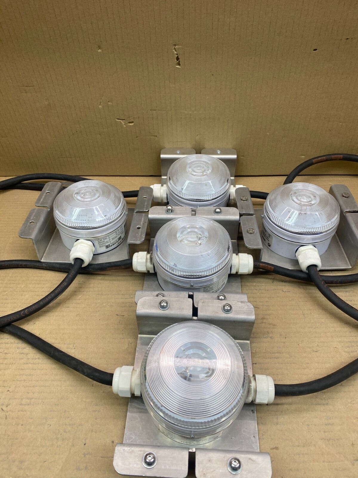 Industrial LED Warning Lights Moflash X196-06WH-06 IP65 Set of 5 Units