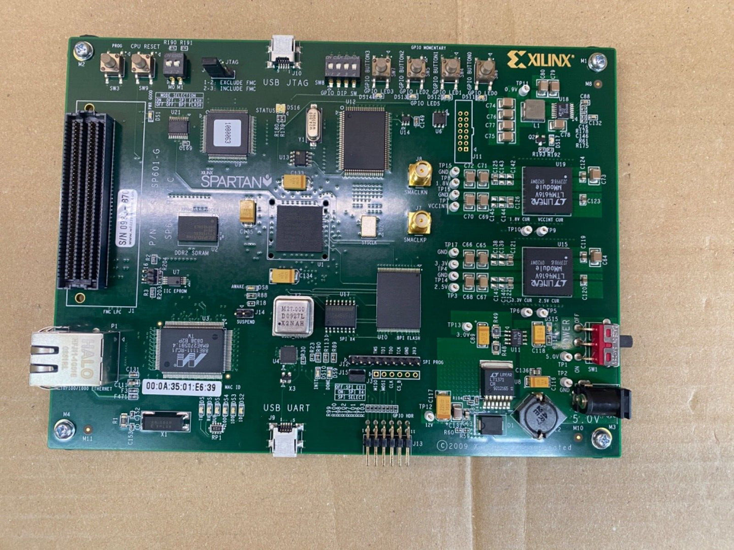 Evaluation Kit Xilinx Spartan-6 SP601 HDMI FPGA Board 1080p Support