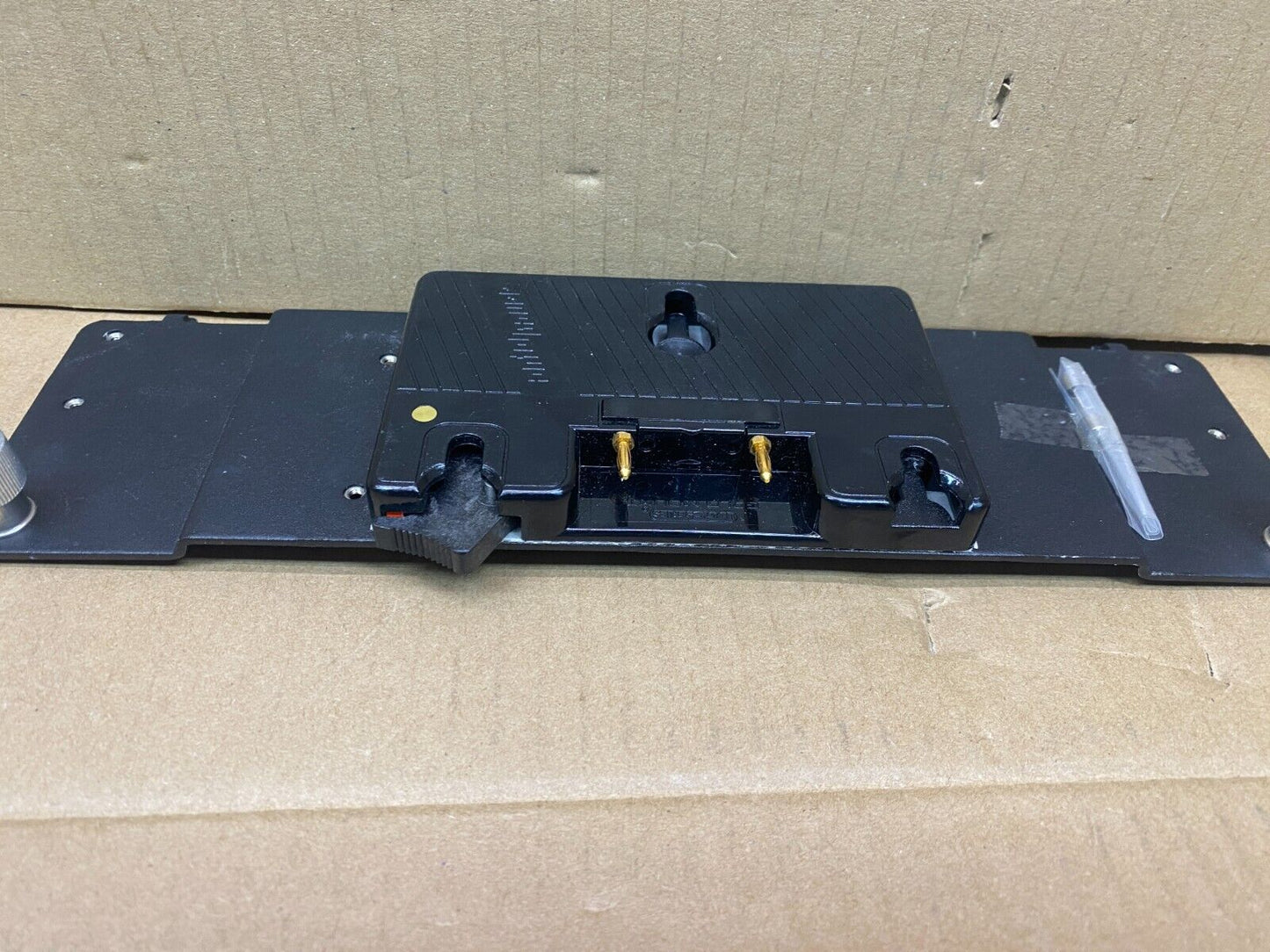 Gold Mount Battery Adapter Anton Bauer V-Mount P-Tap Outputs Black Unit