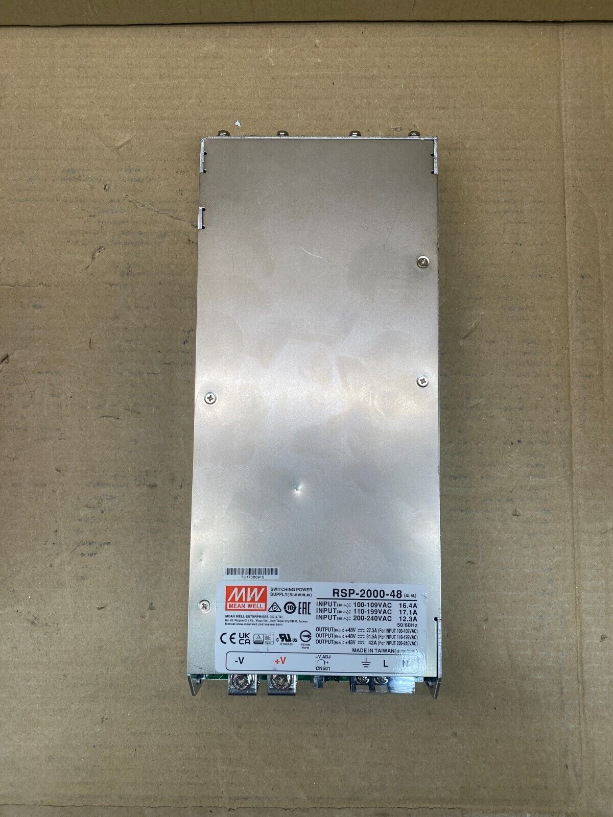 MEAN WELL RSP-2000-48 2000W 48V Power Supply PFC Compact 1U Design