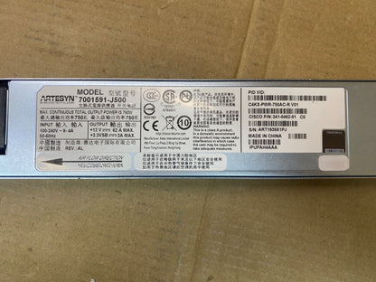 Cisco Catalyst 4500E Power Supply Module C4KX-PWR-750AC 750W AC Ethernet