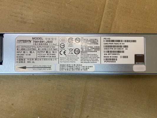 Cisco Catalyst 4500E Power Supply Module C4KX-PWR-750AC 750W AC Ethernet