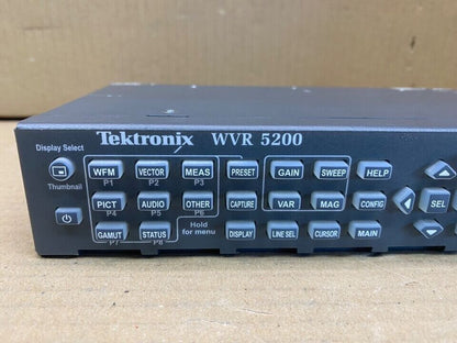 Broadcast HD SD Rasterizer 3G SDI DVI Ethernet USB Headphone Tektronix WVR5200