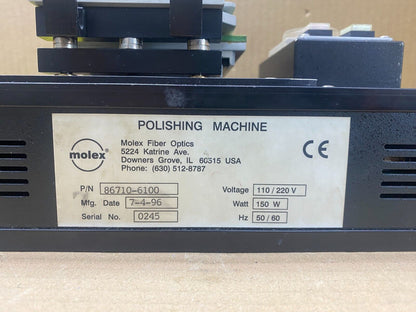 Industrial Fiber Optic Polisher, Molex, Precision Machine, Optical Connector