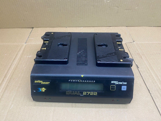 Professional Dual Gold Mount Battery Charger Anton Bauer D-2722 LCD