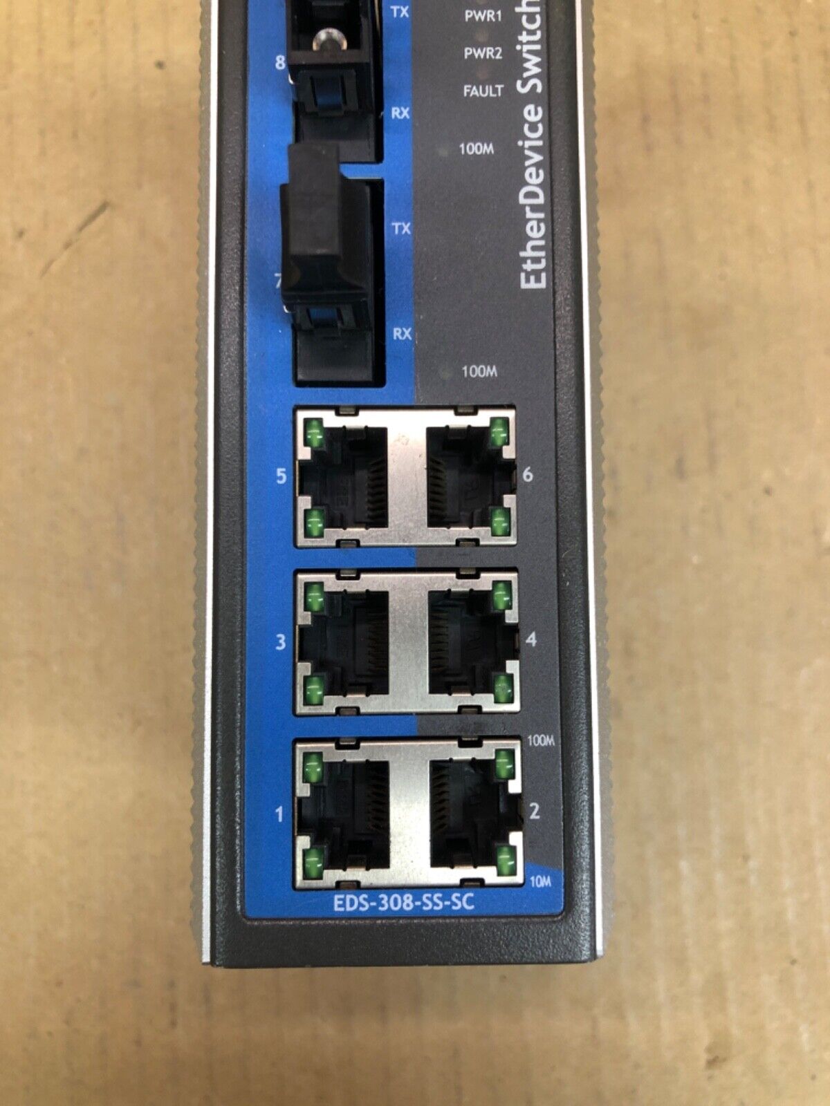 Industrial Ethernet Switch, Moxa EDS-308, 6-Port 10/100, Unmanaged