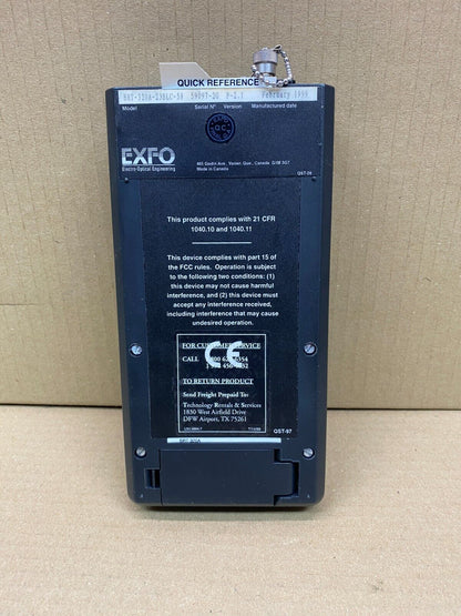 Telecom Back-Reflection ORL Meter EXFO BRT-320A Fiber Optic Testing