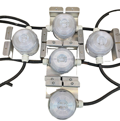 Industrial LED Warning Lights Moflash X196-06WH-06 IP65 Set of 5 Units