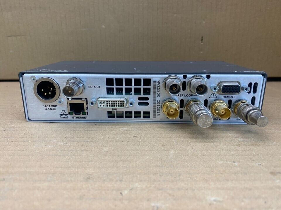 Broadcast HD SD Rasterizer 3G SDI DVI Ethernet USB Headphone Tektronix WVR5200