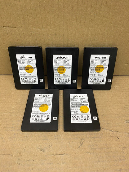 Micron 256GB SATA SSD Pack AES Encrypted M.2 Drives 5x, 530MB/s, 2.5-inch