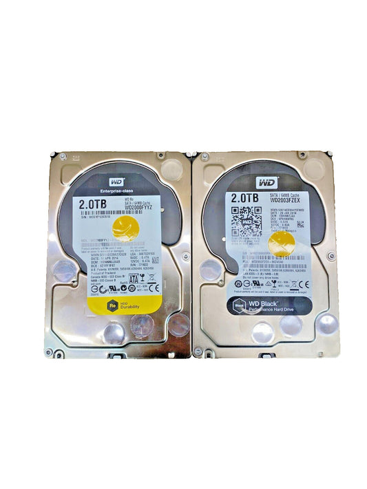 2TB WD Black SATA 6Gb/s HDD Dual-Core Desktop Drive 3.5" 7200RPM x2