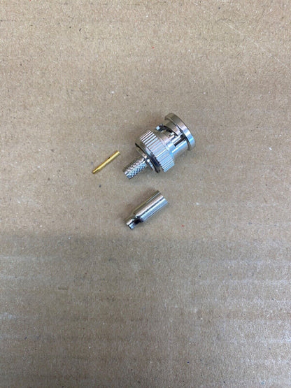 Broadcast BNC Connector, 75Ω Amphenol RF Plug Cable Mount, Crimp, 100x