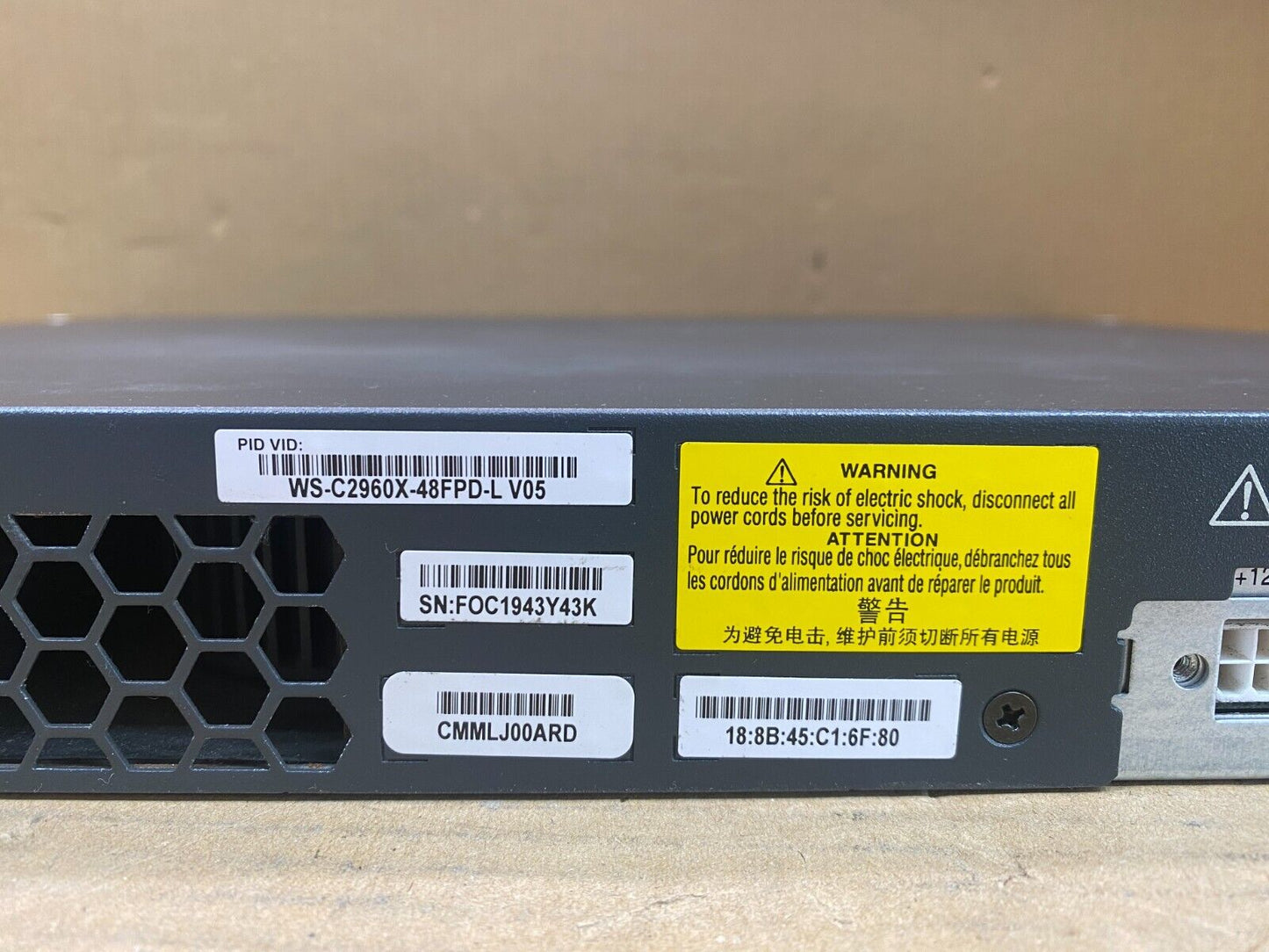 Enterprise Gigabit PoE+ Switch, Cisco Catalyst WS-C2960X-48FPD-L, 48 Ports