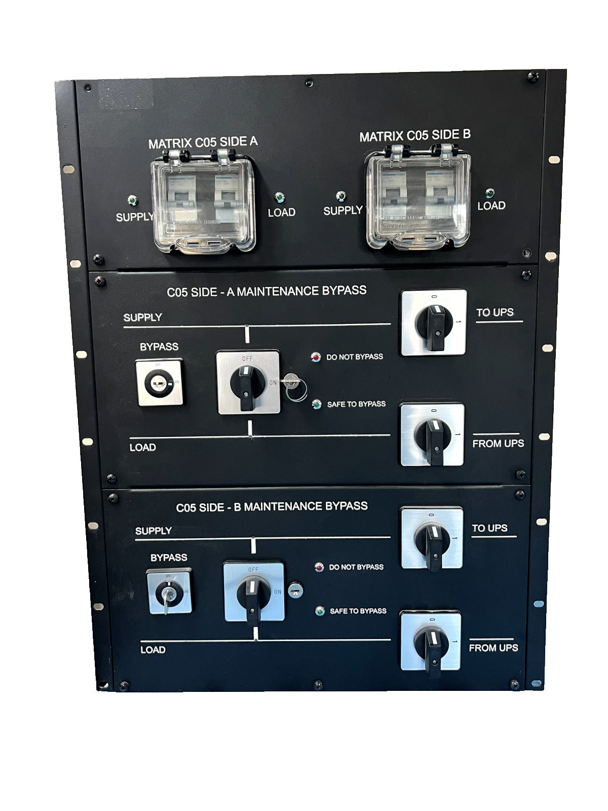 Dual-Side Rack-Mount UPS Bypass Panel, Enhanced Power Distribution