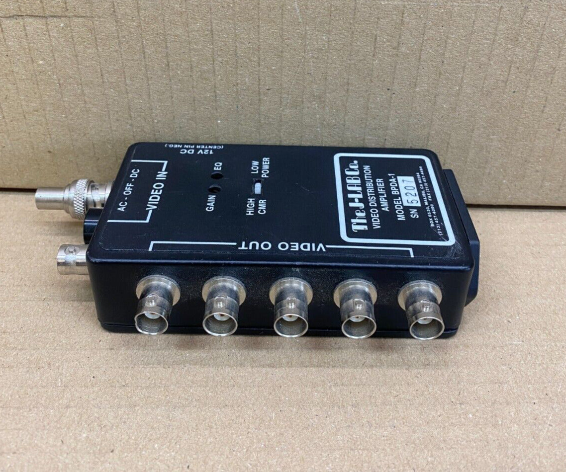 Broadcast Video Distribution Amplifier BNC Composite J-LAB BPDA-1 AC 12V DC