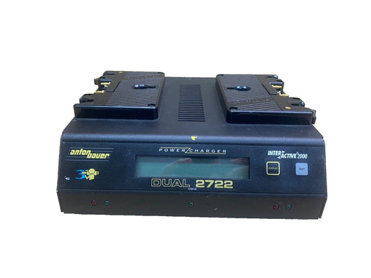 Professional Dual Gold Mount Battery Charger Anton Bauer D-2722 LCD