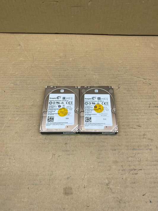 Seagate 1.2TB 10K RPM HDD SAS Enterprise 2.5" Server Storage Lot of 2