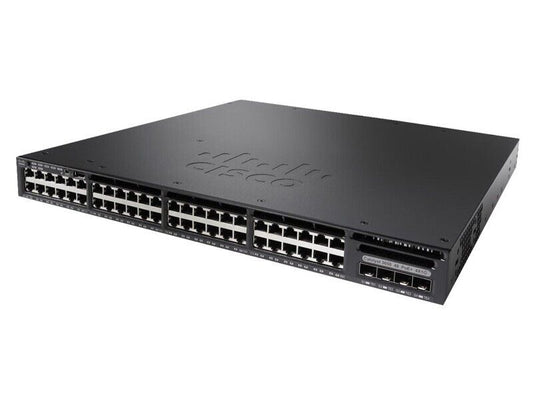 Cisco WS-C3650-48TQ-L 48 Port Gigabit Switch 4x10G Uplink Ethernet