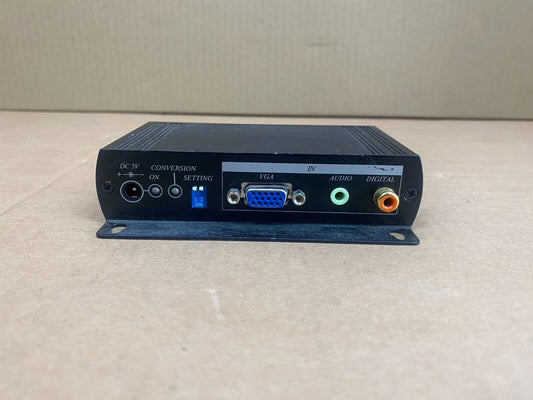 Speco VGA to HDMI Converter, Audio Support, Local Loop Output, 1080p